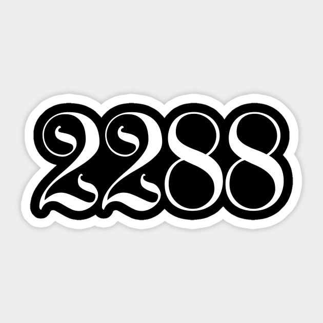 2288 Angel number - Angel Numbers - Sticker