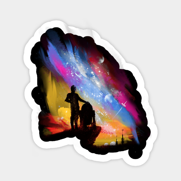 sunset on tatooine - Science Fiction - Sticker