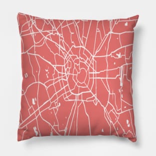 Milan unmarked red map Pillow