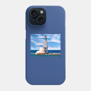 Frankfort "North Breakwater" Lighthouse - Color Phone Case