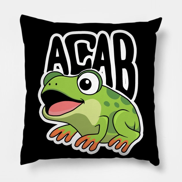 ACAB - Frog Pillow by valentinahramov