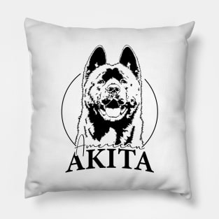Funny Proud American Akita dog portrait gift Pillow