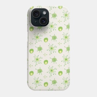 Atomic MCM Starburst Pattern Lime Phone Case