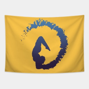 Yoga Pose Ink Tapestry