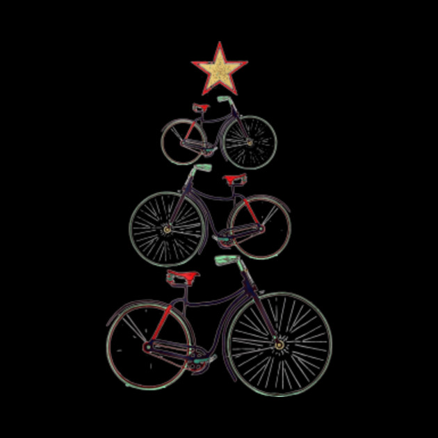 Vintage Christmas Tree Bicycle Bike Love Xmas Gift T Shirt Bicycle Mask Teepublic