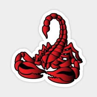 Red Scorpion, Tribal Art Style Magnet