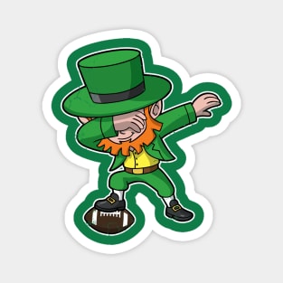 Football Dabbing Leprechaun Irish St Patricks Day Magnet