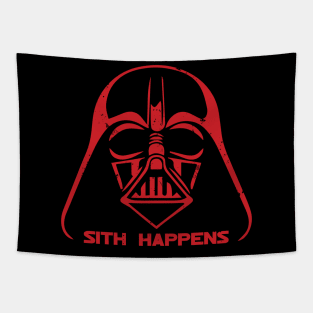 S*IT Happens - Dark Power RED Vintage Texture Tapestry