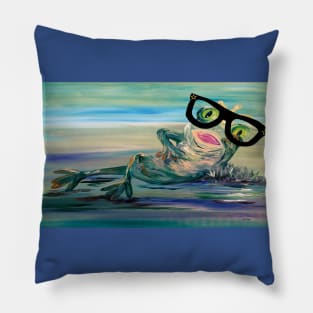 Hipster Frog Pillow