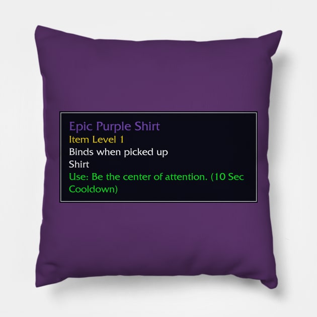 Epic Purple Shirt Pillow by snitts