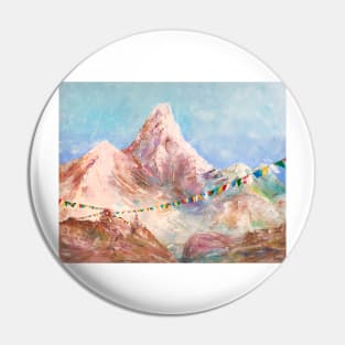 Prayer Flags of Himalayas Pin