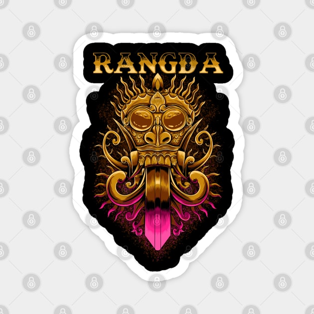 Golden Rangda Magnet by Nekogama