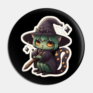 Cute little witchy cat Pin