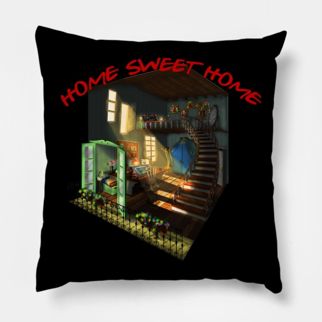 Home Sweet Home Pillow by AlineSantAnna