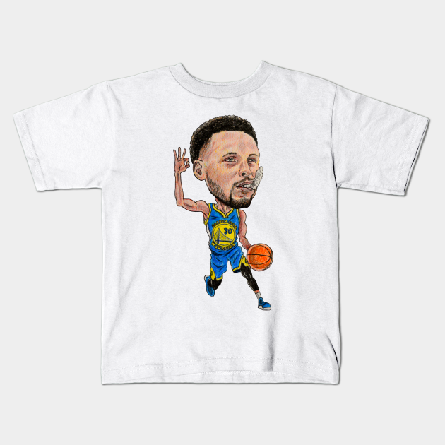 Steph Caricature - Stephen Curry - Kids T-Shirt | TeePublic