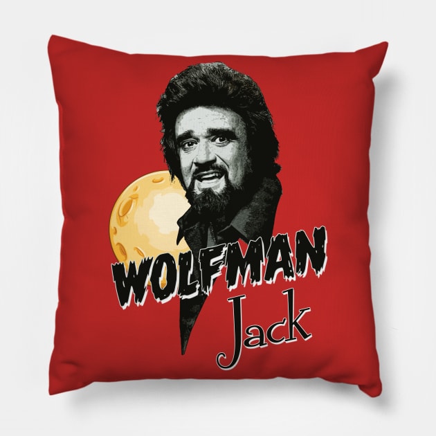 Wolfman Jack Pillow by hauntedjack