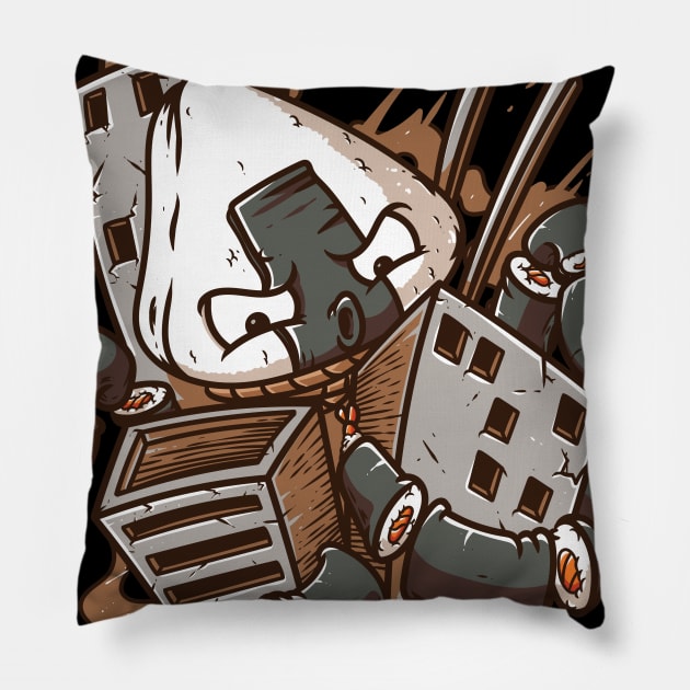 monster sushi Pillow by unlesssla