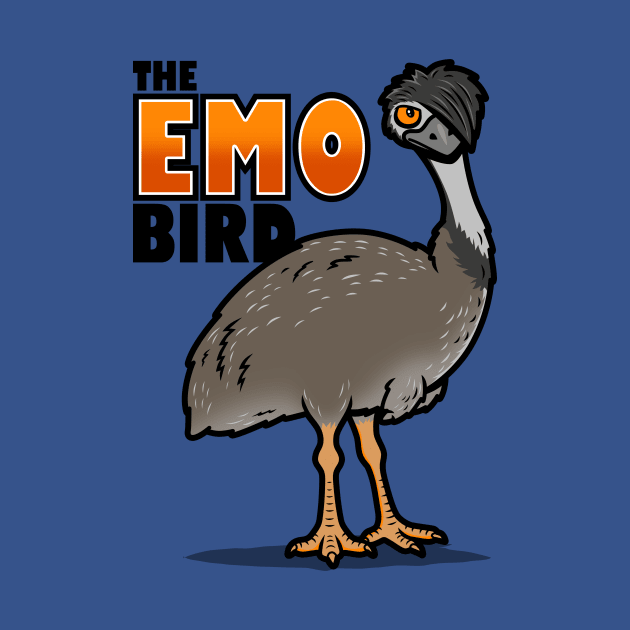 The Emo Bird Funny Emu Bird Original Cartoon Meme by Originals By Boggs