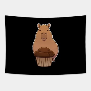 Capybara Chocolate Muffin Tapestry