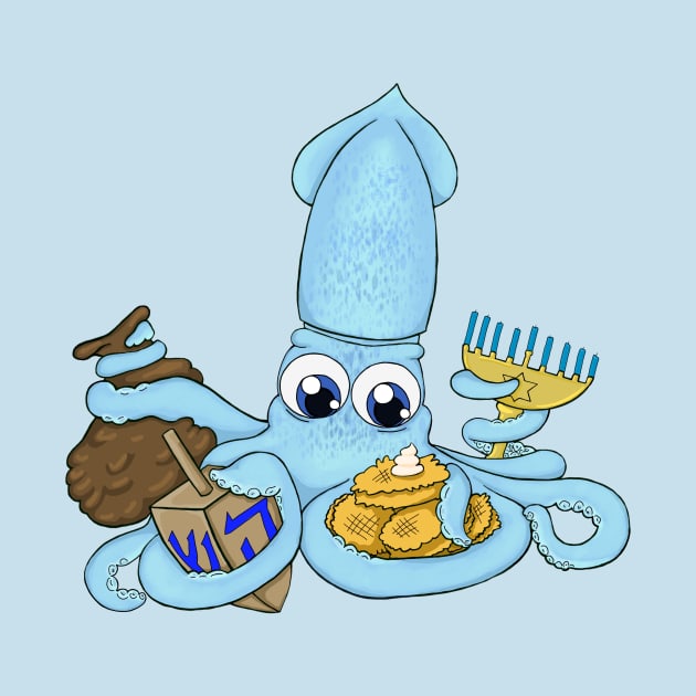 Hanukkah Kraken by ArtByEddi