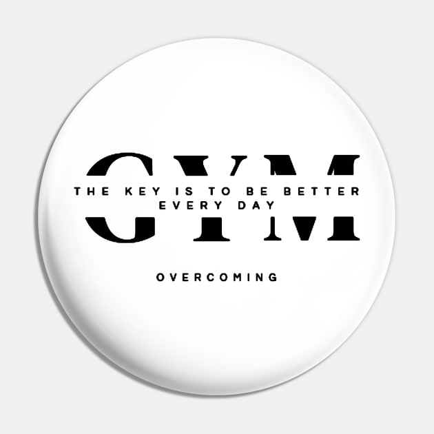 gym with motivational phrase the key is to be better every day Pin by Avash