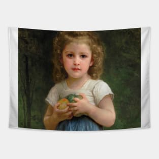 Petite Fille Tenant des Pommes Dans les Mains by William-Adolphe Bouguereau Tapestry