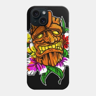 Tiki on  Flowers Phone Case