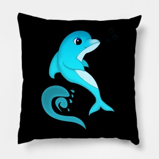 Blue Dolphin Pillow
