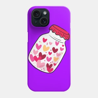 Jar of colored hearts Phone Case