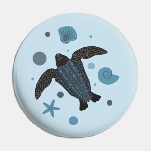 Leatherback turtle Pin