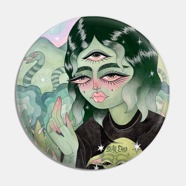 Janet from another Planet Pin by lOll3