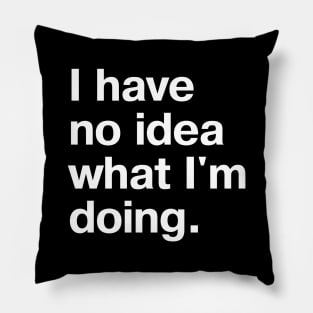 I have no idea what I'm doing. Pillow