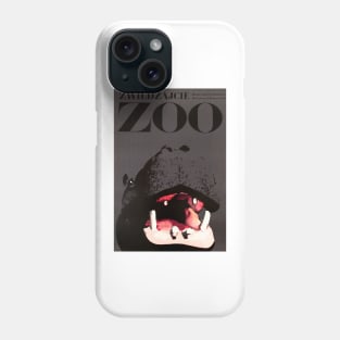 Visit the ZOO Warsaw Poland Hippo Advertisement Vintage Art by Swierzy Phone Case