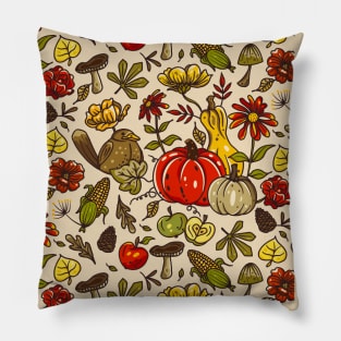 Botanical Autumn Scenery Pillow