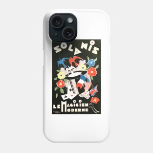 SOLANIS Le Magicien Moderne 1945 Vintage French Theater Magic Performance Phone Case