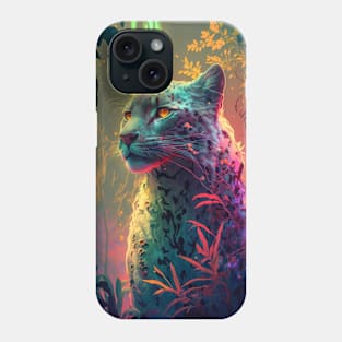 Panther Animal Portrait Painting Wildlife Outdoors Adventure Phone Case