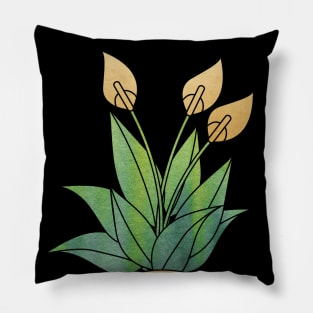 Plants Art Green Pillow