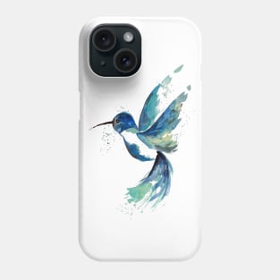 Blue Hummingbird Phone Case