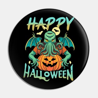 CTHULHU says HAPPY HALLOWEEN Pin