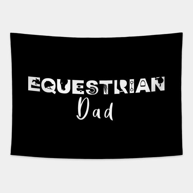 Equestrian Dad (White) Tapestry by illucalliart