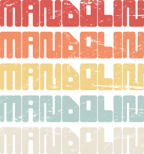 MANDOLIN | Vintage 70s Text Magnet