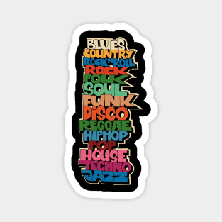 Soul, Funk, Disco, House and other Music Styles.  - Super stylish funky Design! Magnet