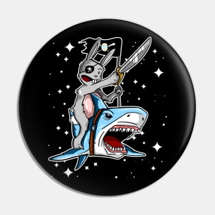 Badass Pirate Easter Bunny riding a Shark !!! Pin