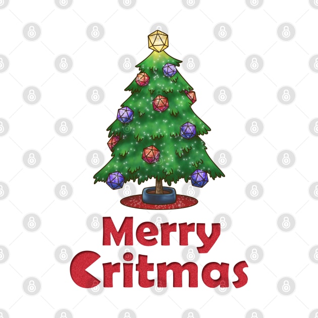 Merry Critmas D20 Dice Christmas Tree by Takeda_Art