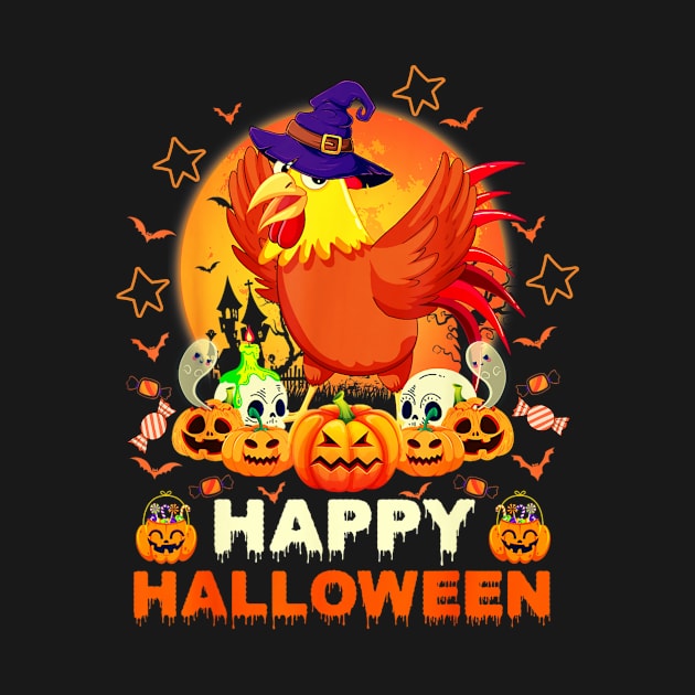 Boo Ghost Scary Pumpkin Moon Witch Rooster Halloween by Mega-st