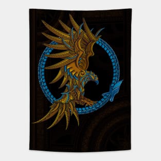 Golden eagle - Strong Wind - Strong wing - Strong will Tapestry