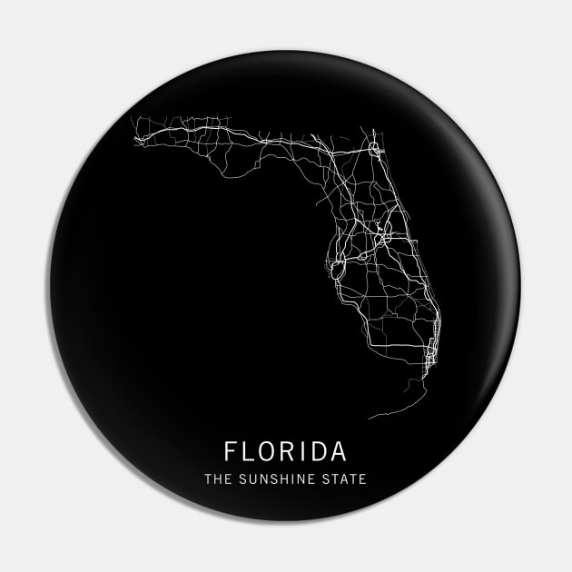 Florida State Road Map Pin by ClarkStreetPress