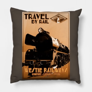 Retro Steam Rail Travel_04 Pillow