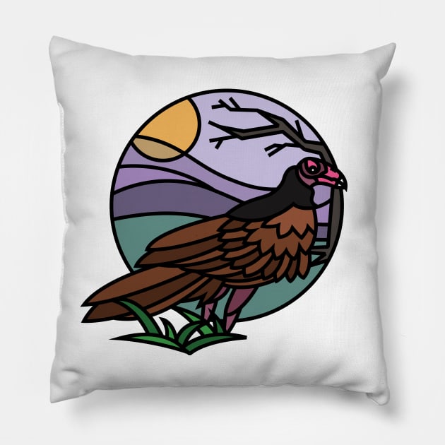 Turkey Vulture Pillow by Joe Gottli