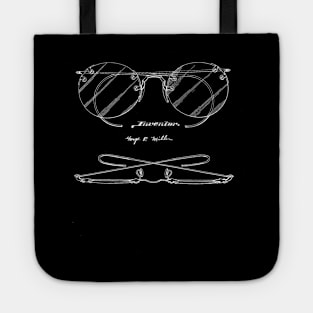 Spectacles Glasses Vintage Patent Drawing Tote